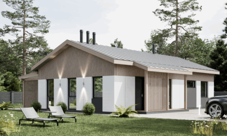 Каркасный дом "Лофт" (104) 3к.