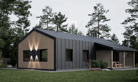 Каркасный дом "Барн" (104) 3к.