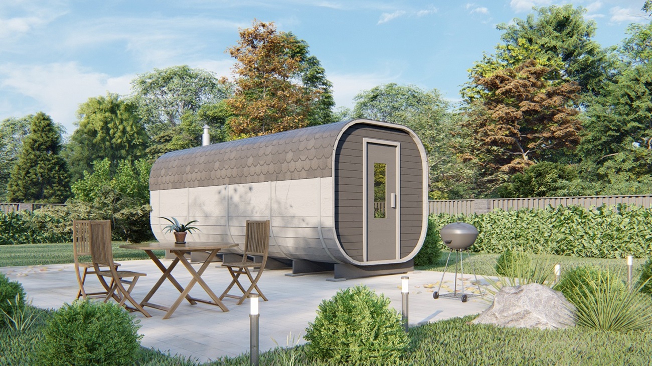 Баня Бочка Квадро "Шестерочка" с торцевым входом — изображение 2