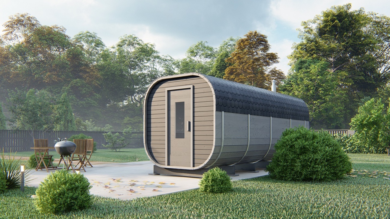 Баня Бочка Квадро "Шестерочка" с торцевым входом — изображение 3