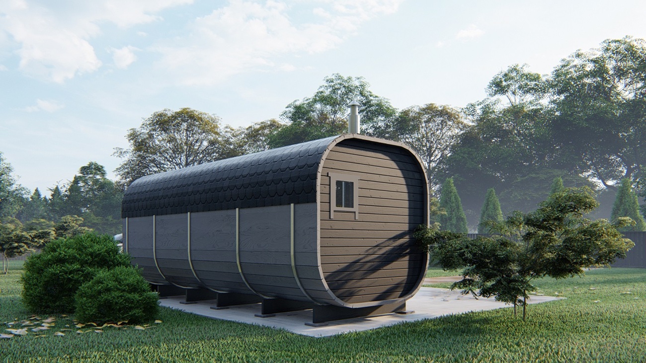 Баня Бочка Квадро "Шестерочка" с торцевым входом — изображение 4