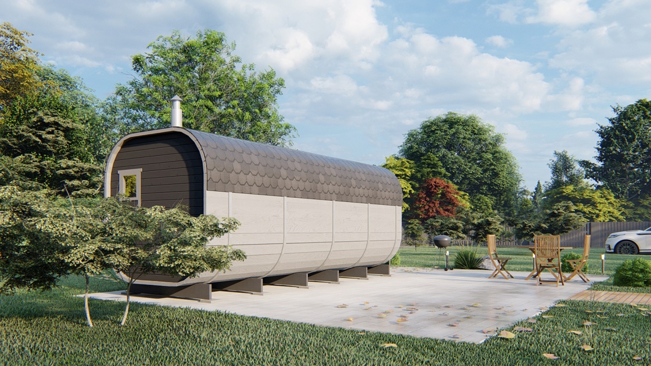 Баня Бочка Квадро "Шестерочка" с торцевым входом — изображение 5